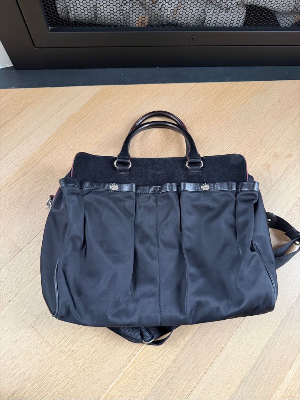 MZ Wallace Black Bedford Nylon Hayley Satchel